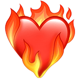 Heart in flames
